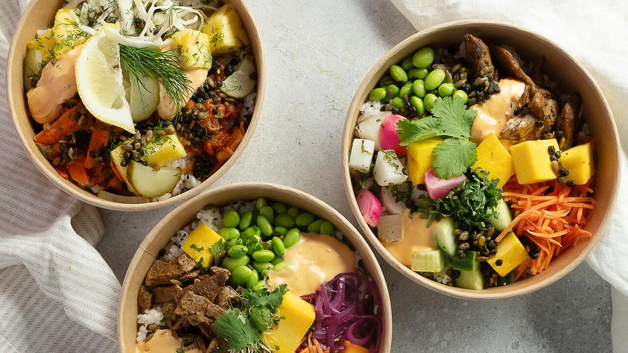 Poké bowl tibits